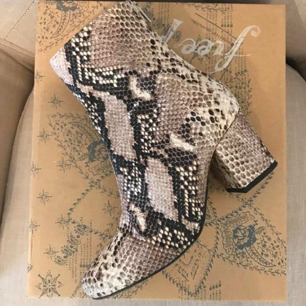 Free People Snakeskin booties